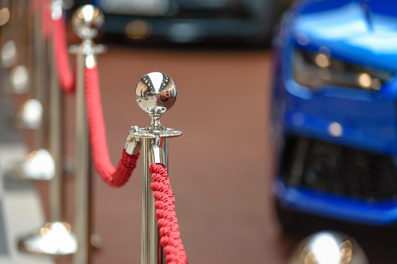 Velvet rope at a private event